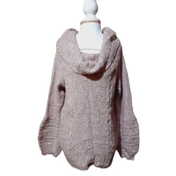 Sleeping on Snow Anthropologie Violet  Marled Off Shoulder Sweater Size Large - Picture 4 of 11